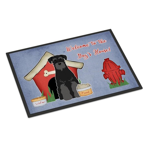 Carolines Treasures Dog House Collection Standard Schnauzer Black Indoor or Outdoor Mat, 18 x 0.25 x 27 in. BB2786MAT - main